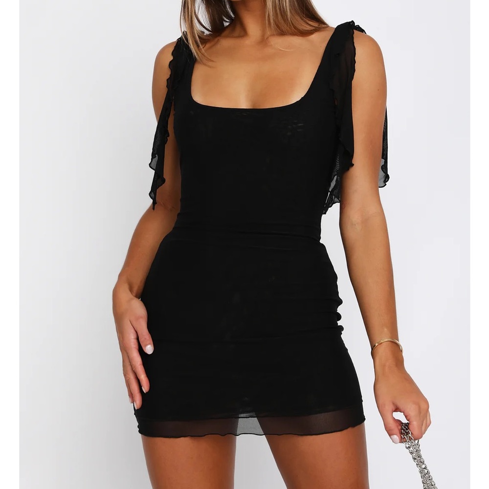 NWT White Fox Mini Black Dress